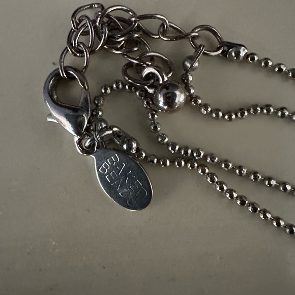 Baked Beads Double Strand Beads Silver Necklace Delicate Signed Design HTF - Picture 4 of 4